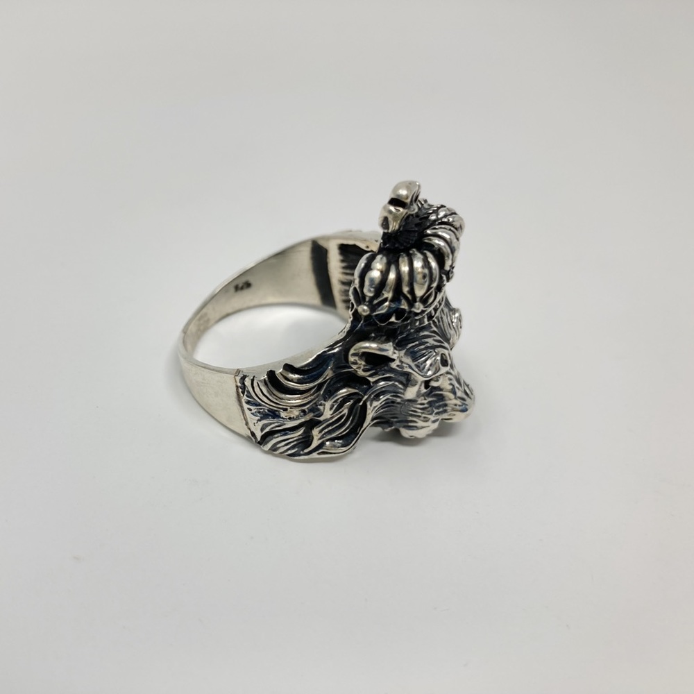 Crown Lion King ring sterling silver 925 for men - Picture 9 of 9
